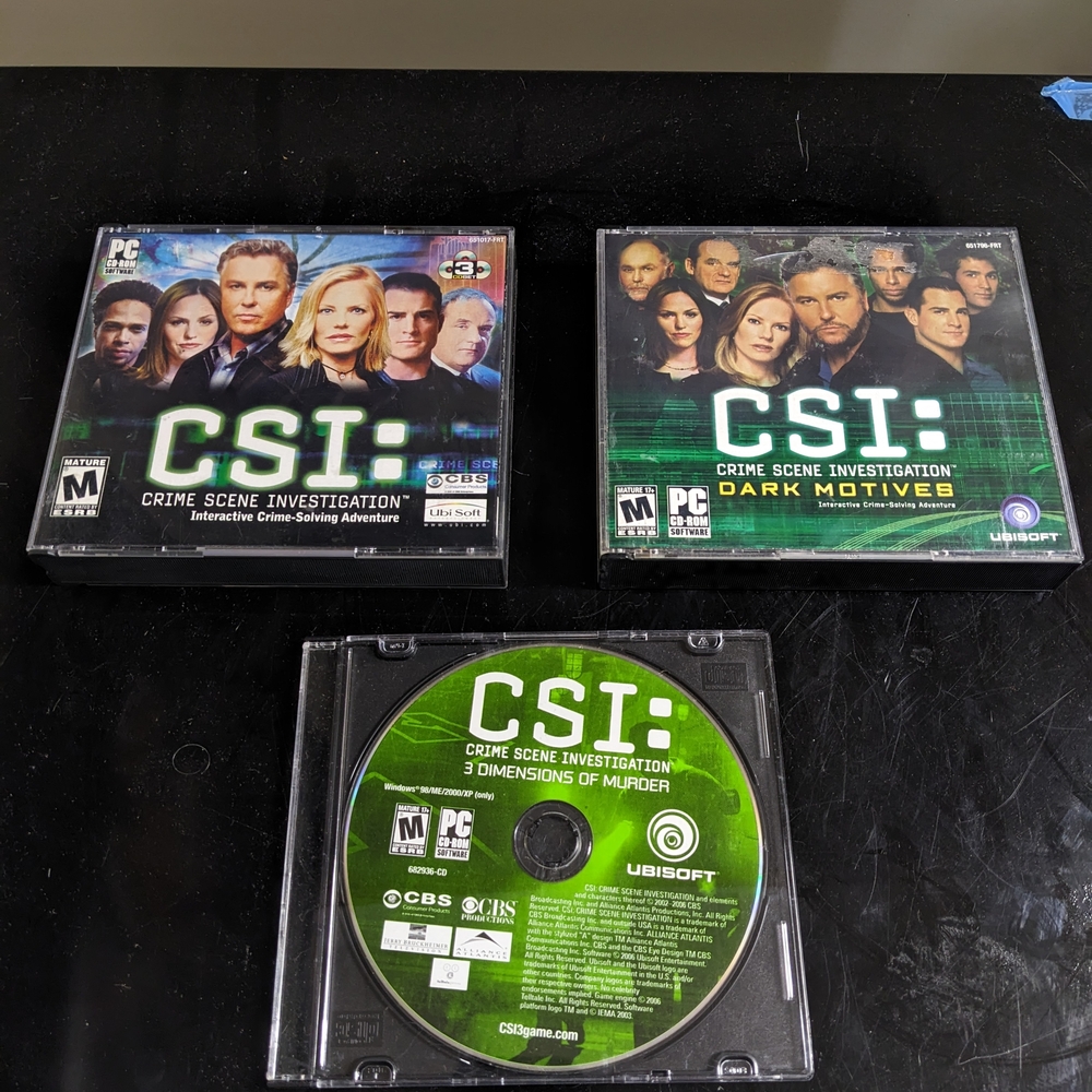 CSI: Crime Scene Investigation PC Game lot